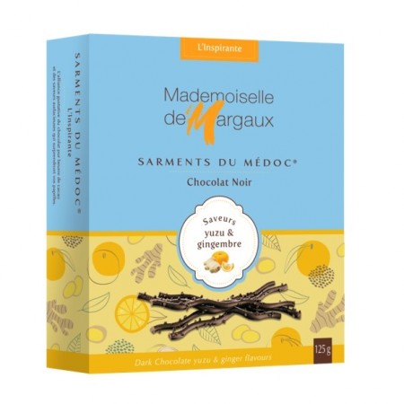 Mademioselle de Margaux - Sarment du Medoc Mørk sjokolade med yuzu og ingefær,125g