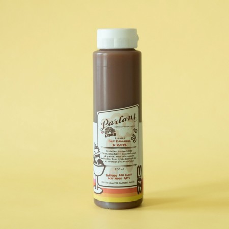Pärlans - Karamellsaus - KAFFE og SALT KARMELLL,, flaske 250 ml